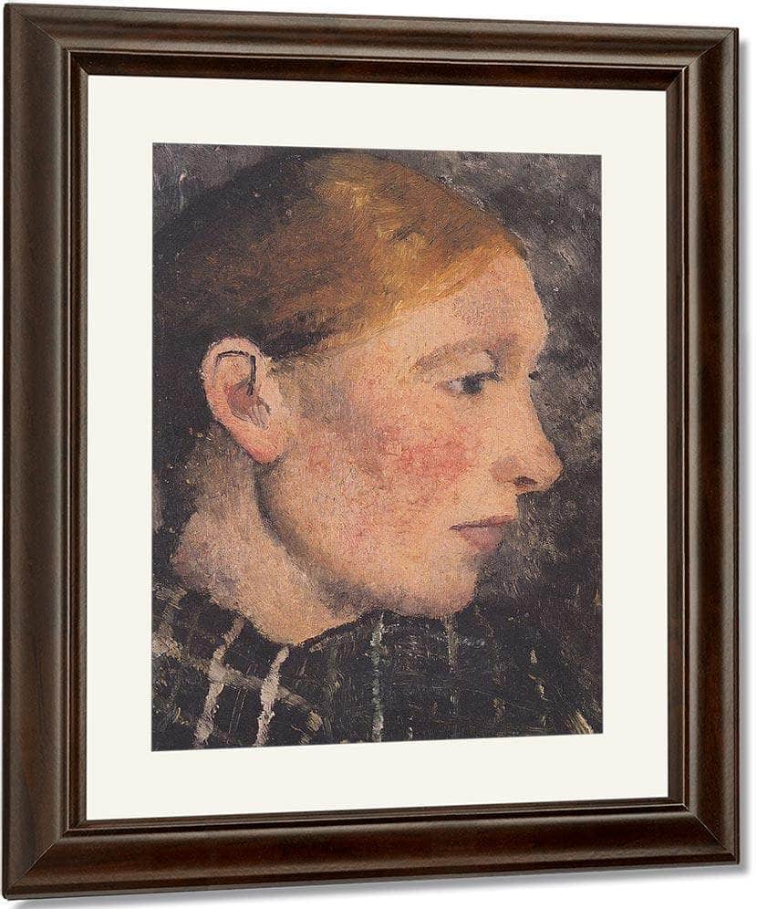 Head Of A Peasant Woman In Profile By Paula Modersohn Becker Fine Art Print