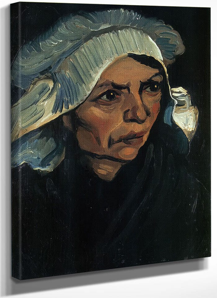 Head Of A Peasant Woman With White Cap By Vincent Van Gogh Fine Art Print