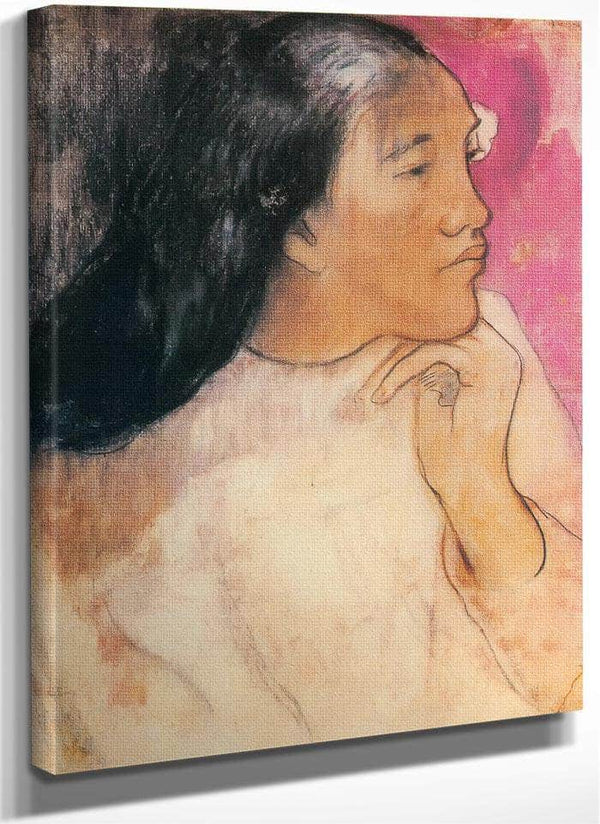 Head Of A Tahitian Woman By Paul Gauguin Fine Art Print
