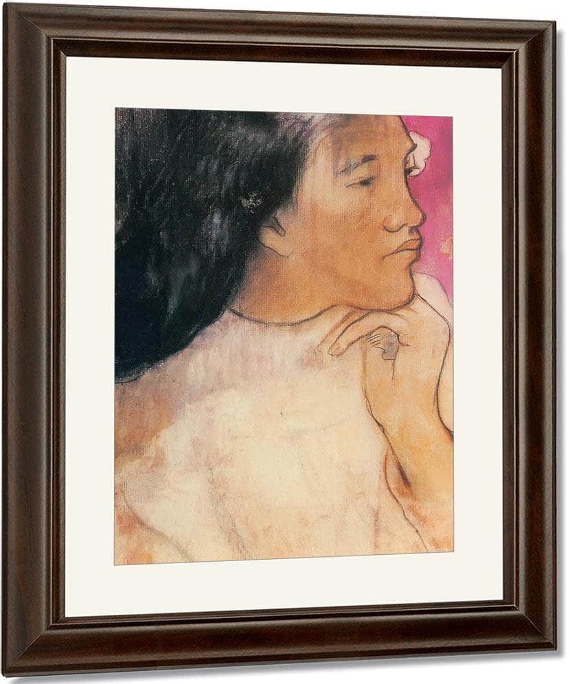 Head Of A Tahitian Woman By Paul Gauguin Fine Art Print