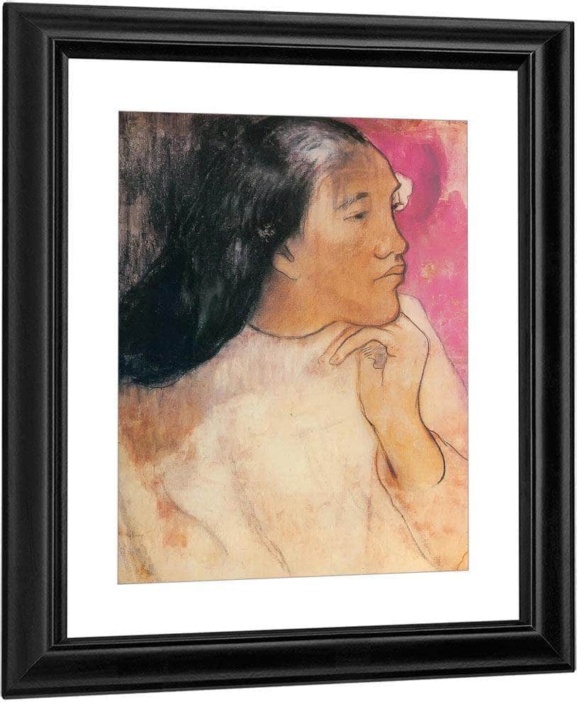 Head Of A Tahitian Woman By Paul Gauguin Fine Art Print