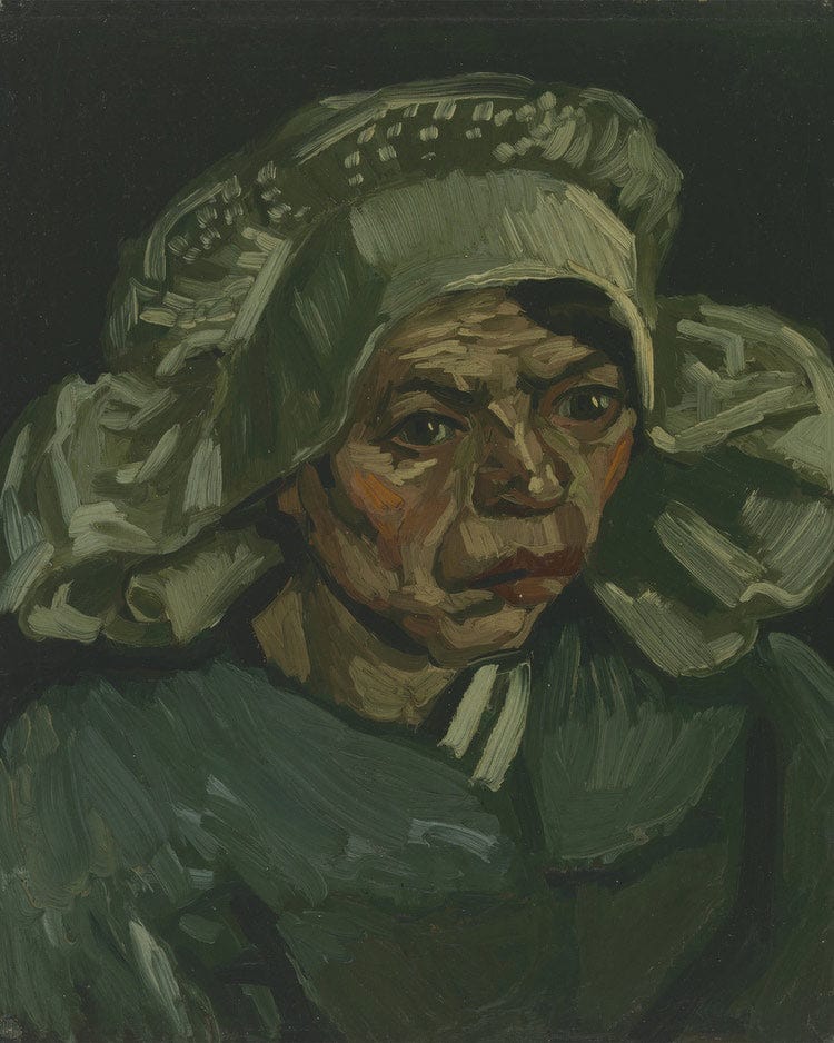 Head Of A Woman 3 By Vincent Van Gogh Fine Art Print