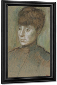 Head Of A Woman By Edgar Degas Fine Art Print