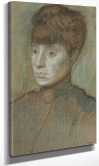 Head Of A Woman By Edgar Degas Fine Art Print