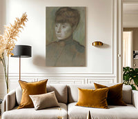 Head Of A Woman By Edgar Degas Fine Art Print