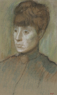 Head Of A Woman By Edgar Degas Fine Art Print