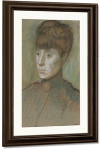 Head Of A Woman By Edgar Degas Fine Art Print