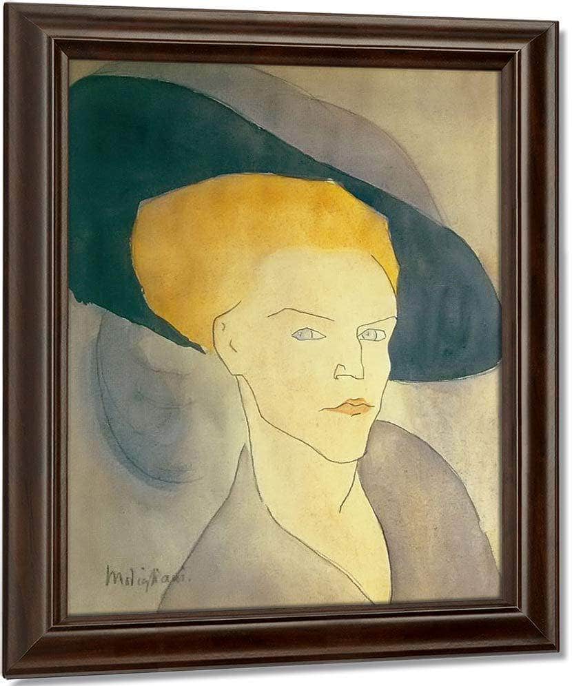 Head Of A Women In Hat By Amedeo Modigliani Fine Art Print