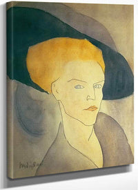Head Of A Women In Hat By Amedeo Modigliani Fine Art Print