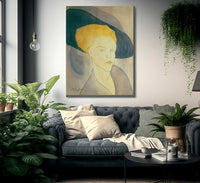 Head Of A Women In Hat By Amedeo Modigliani Fine Art Print