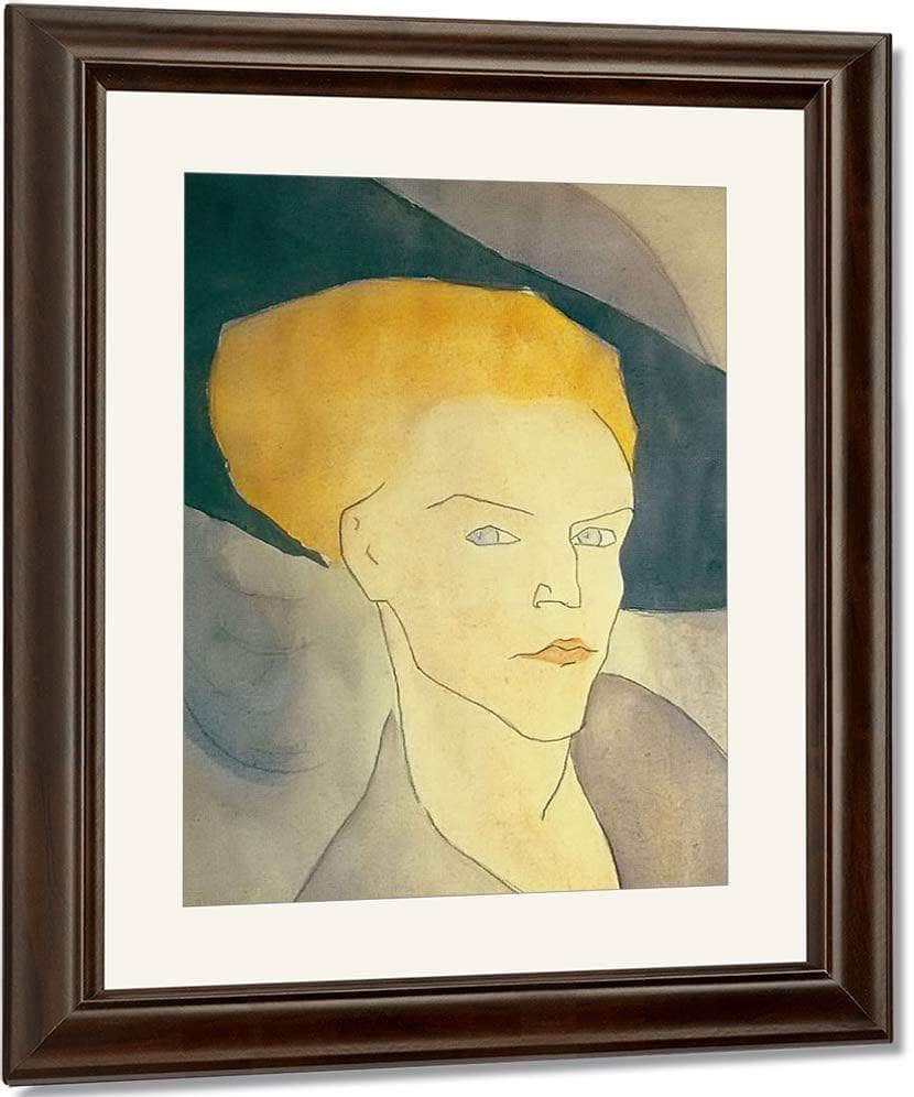Head Of A Women In Hat By Amedeo Modigliani Fine Art Print