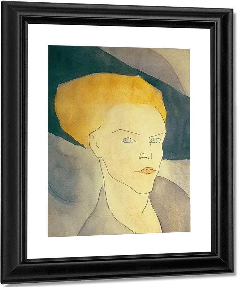 Head Of A Women In Hat By Amedeo Modigliani Fine Art Print