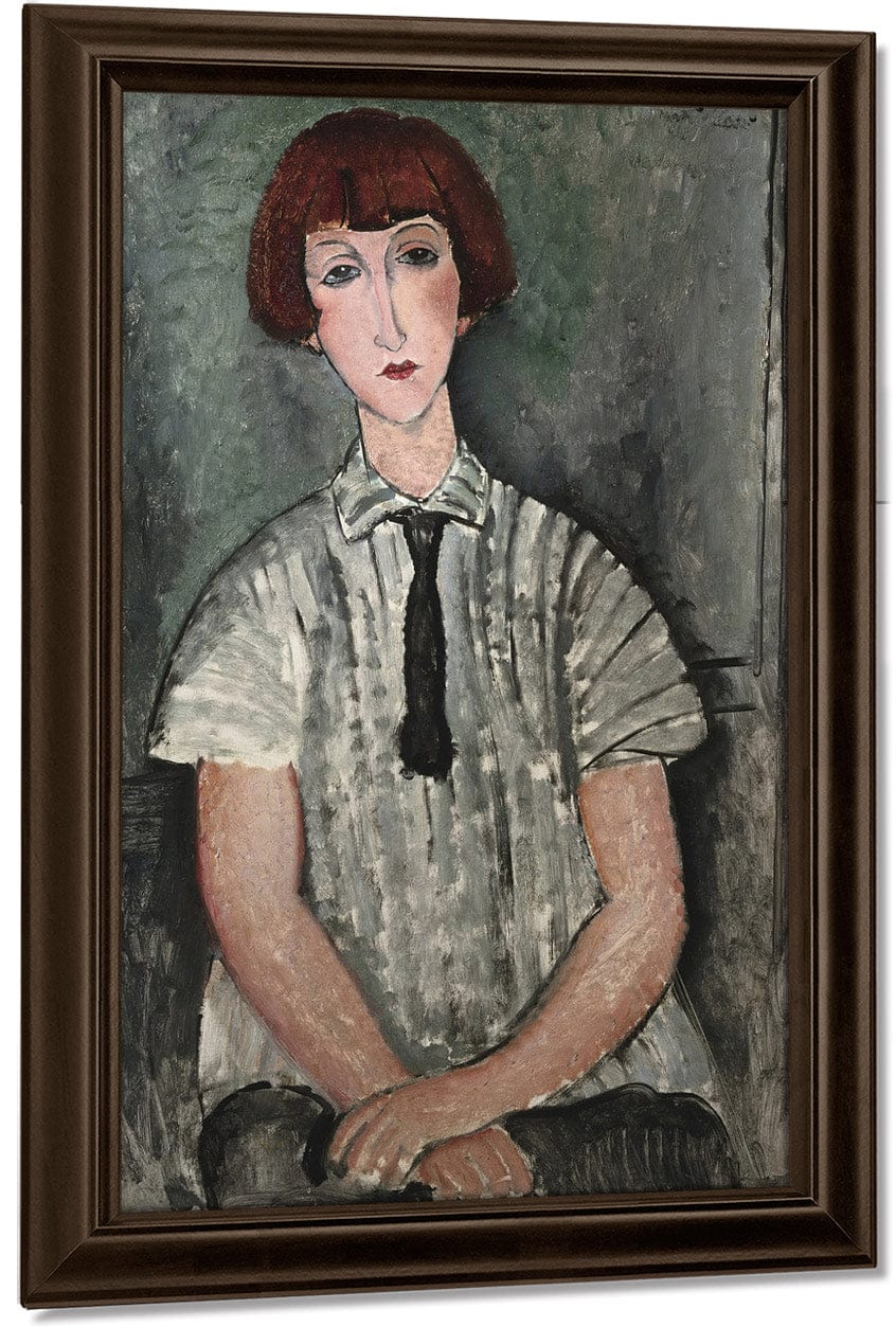 Head Of A Young Girl By Amedeo Modigliani Fine Art Print