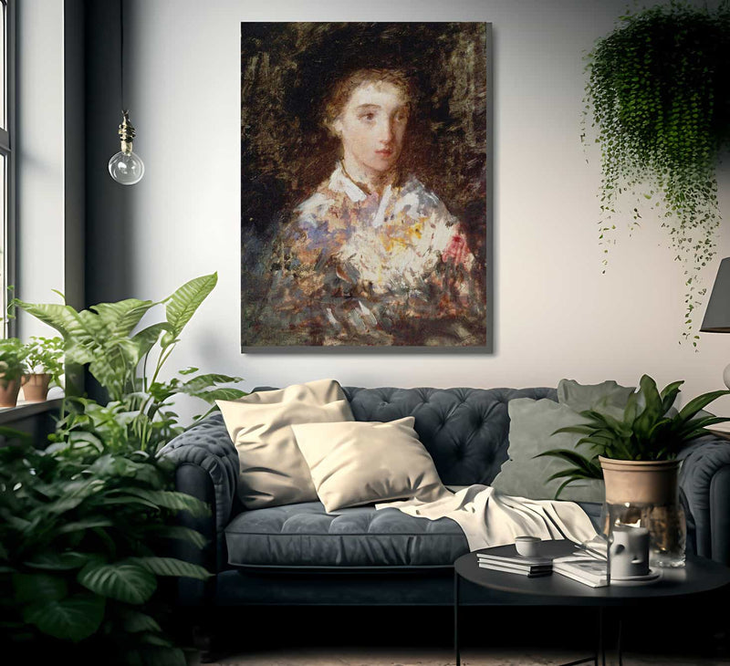 Head Of A Young Girl By Cassatt Mary Fine Art Print