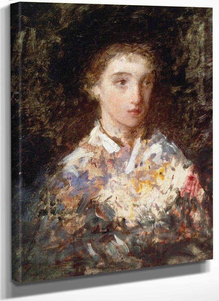 Head Of A Young Girl By Cassatt Mary Fine Art Print