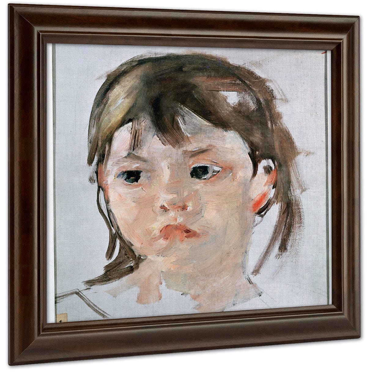 Head Of A Young Girl (Oil On Canvas) By Mary Cassatt Fine Art Print