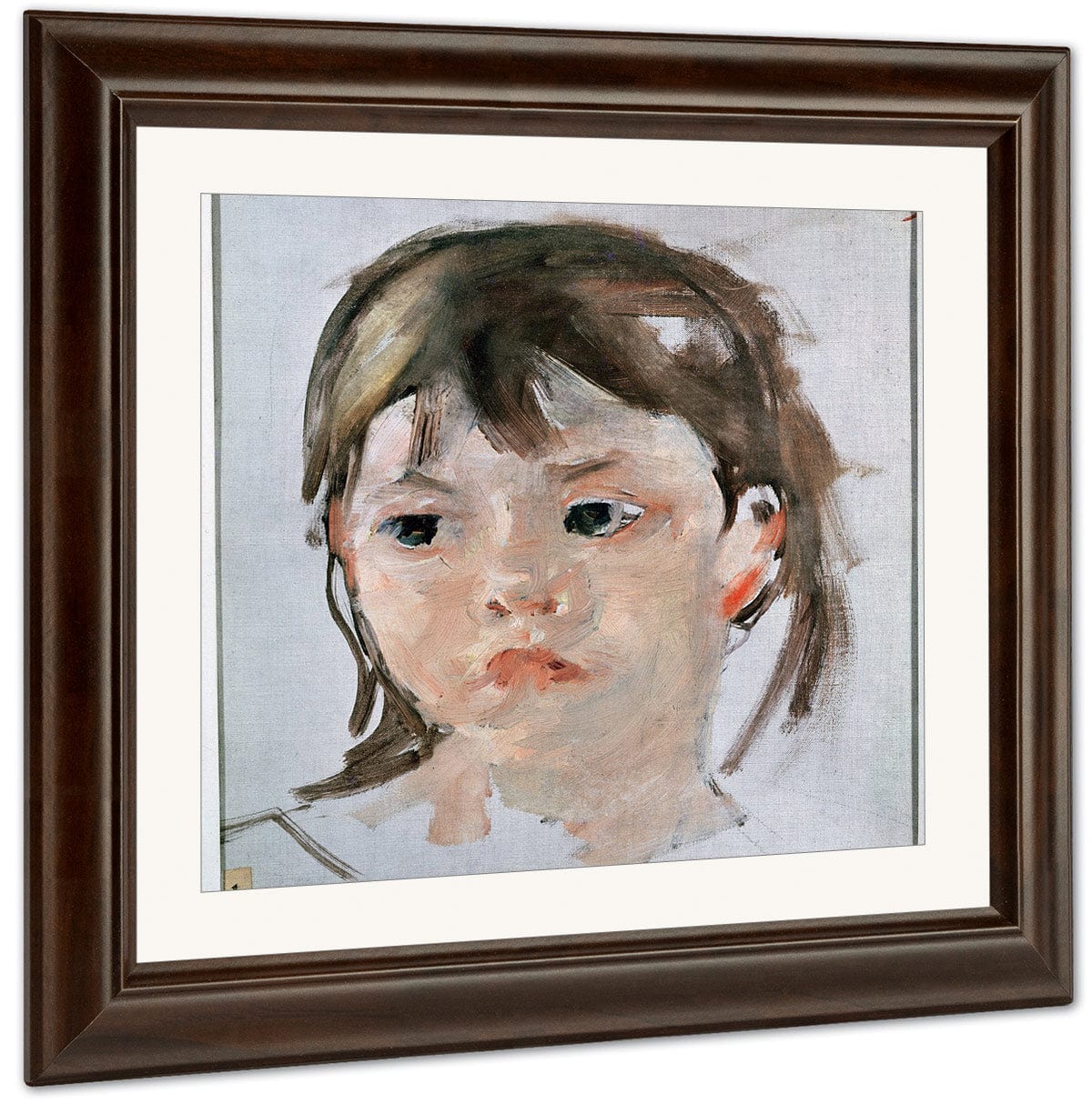 Head Of A Young Girl (Oil On Canvas) By Mary Cassatt Fine Art Print