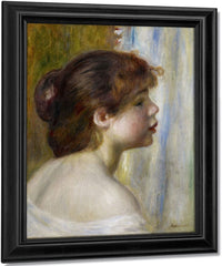 Head Of A Young Woman By Pierre Auguste Renoir Fine Art Print