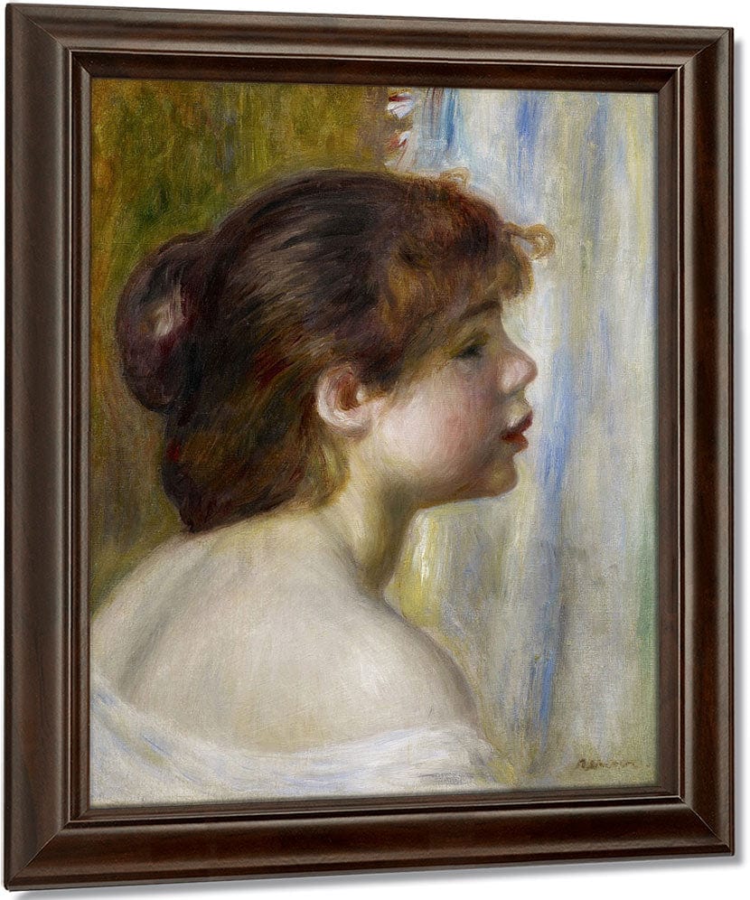 Head Of A Young Woman By Pierre Auguste Renoir Fine Art Print