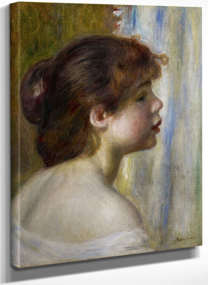 Head Of A Young Woman By Pierre Auguste Renoir Fine Art Print