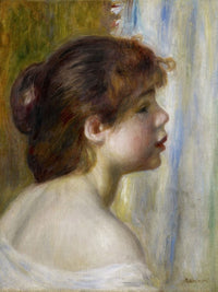 Head Of A Young Woman By Pierre Auguste Renoir Fine Art Print