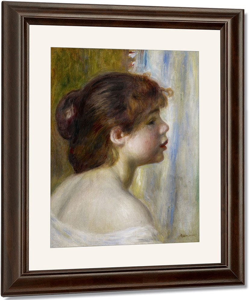Head Of A Young Woman By Pierre Auguste Renoir Fine Art Print