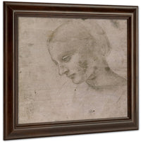 Head Of A Young Woman Or Head Of The Virgin By Leonardo Da Vinci Fine Art Print