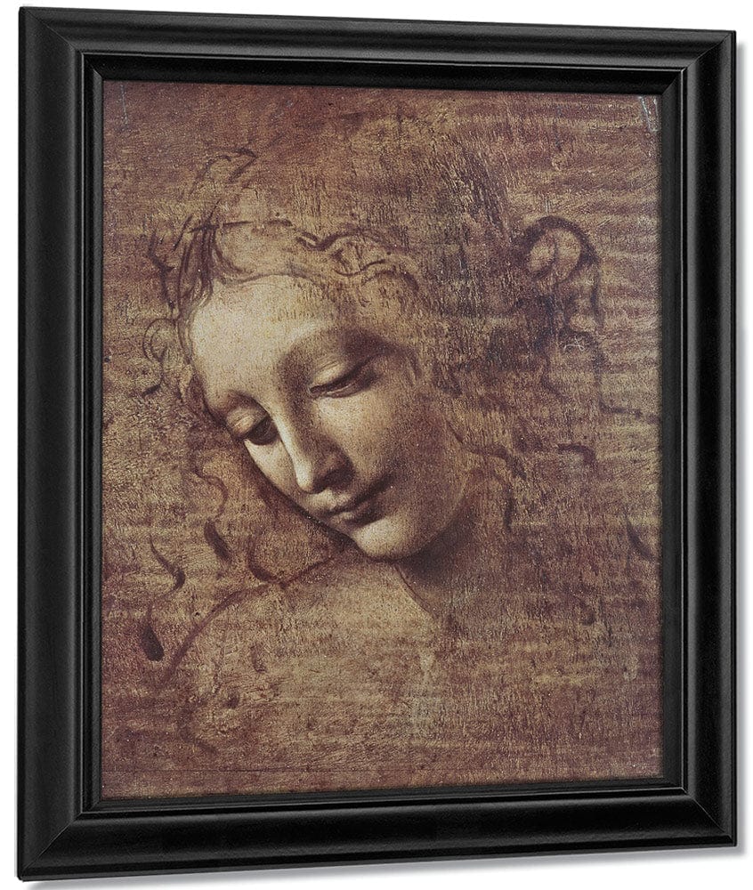Head Of A Young Woman With Tousled Hair Or Leda By Leonardo Da Vinci Fine Art Print
