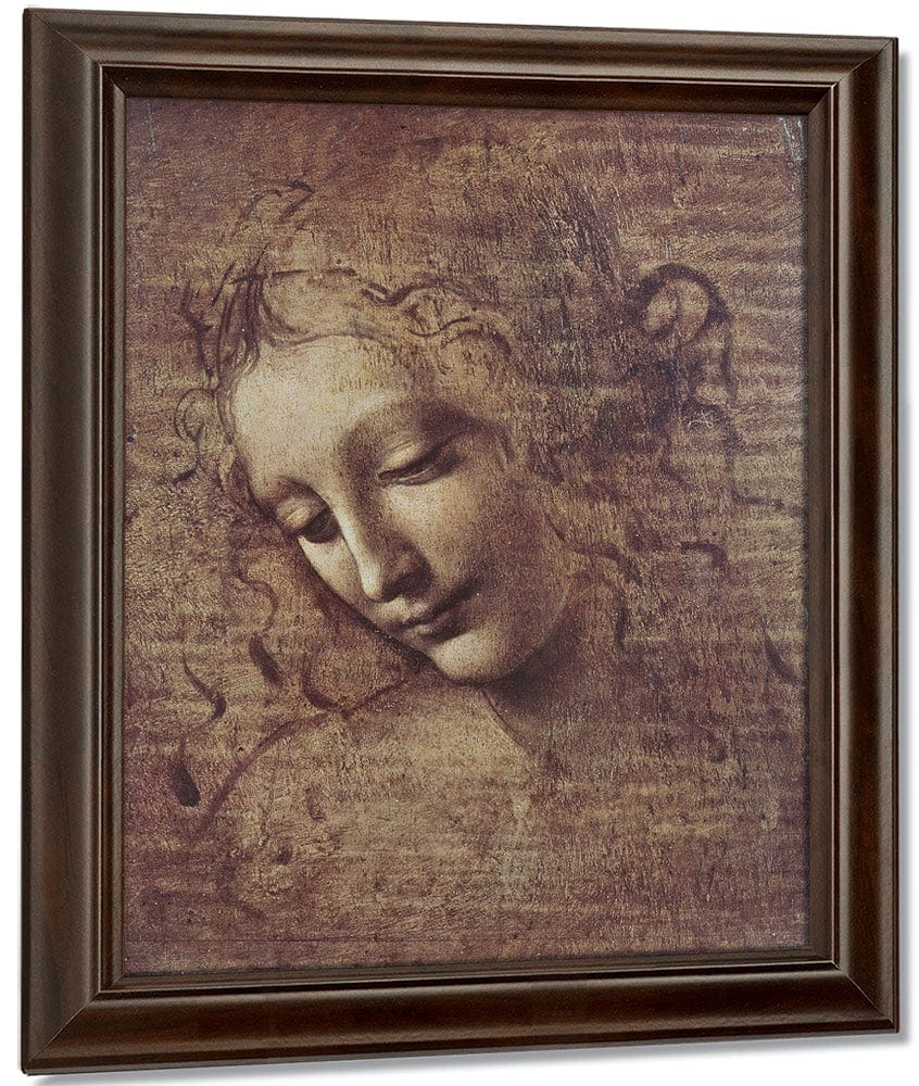 Head Of A Young Woman With Tousled Hair Or Leda By Leonardo Da Vinci Fine Art Print