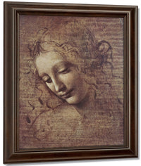 Head Of A Young Woman With Tousled Hair Or Leda By Leonardo Da Vinci Fine Art Print