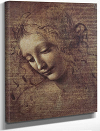 Head Of A Young Woman With Tousled Hair Or Leda By Leonardo Da Vinci Fine Art Print