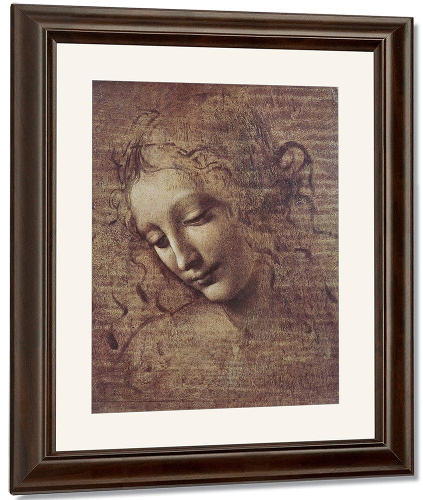 Head Of A Young Woman With Tousled Hair Or Leda By Leonardo Da Vinci Fine Art Print