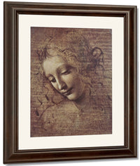 Head Of A Young Woman With Tousled Hair Or Leda By Leonardo Da Vinci Fine Art Print