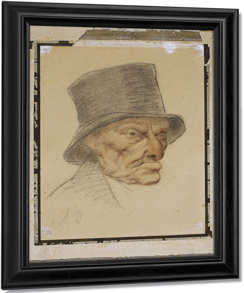 Head Of An Old Man By Honore Daumier Fine Art Print