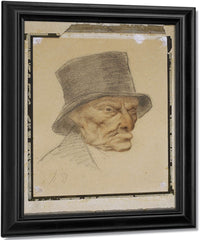 Head Of An Old Man By Honore Daumier Fine Art Print