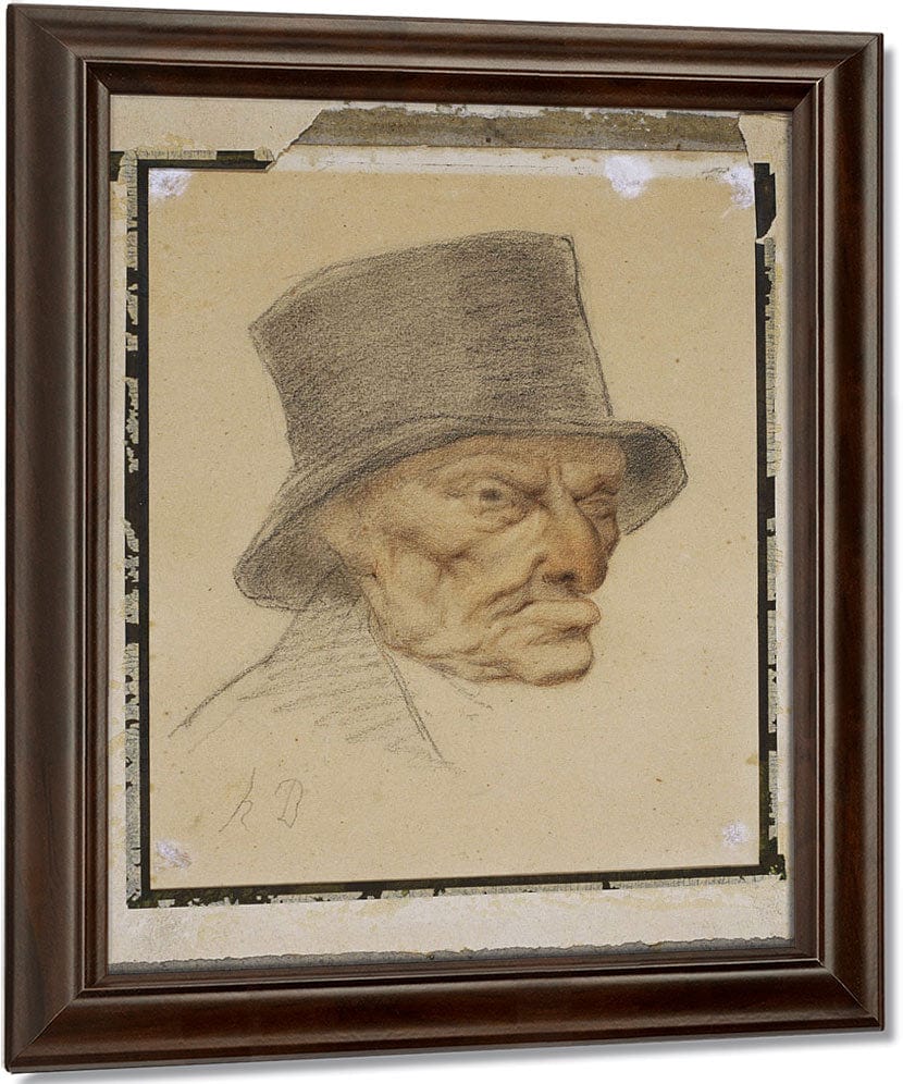 Head Of An Old Man By Honore Daumier Fine Art Print