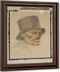Head Of An Old Man By Honore Daumier Fine Art Print