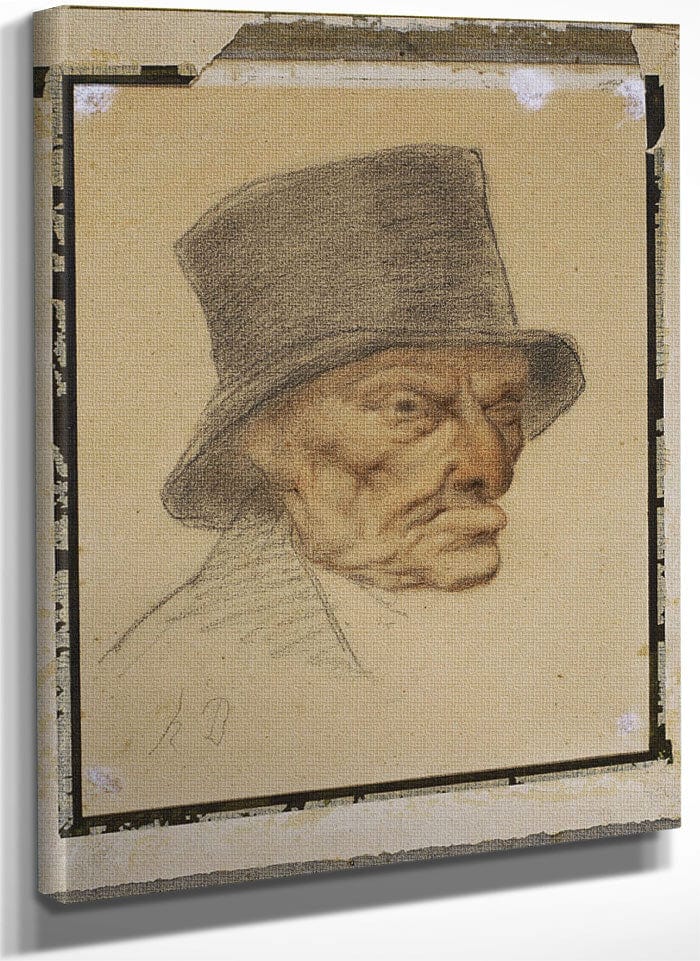 Head Of An Old Man By Honore Daumier Fine Art Print