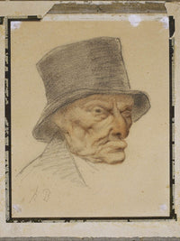 Head Of An Old Man By Honore Daumier Fine Art Print