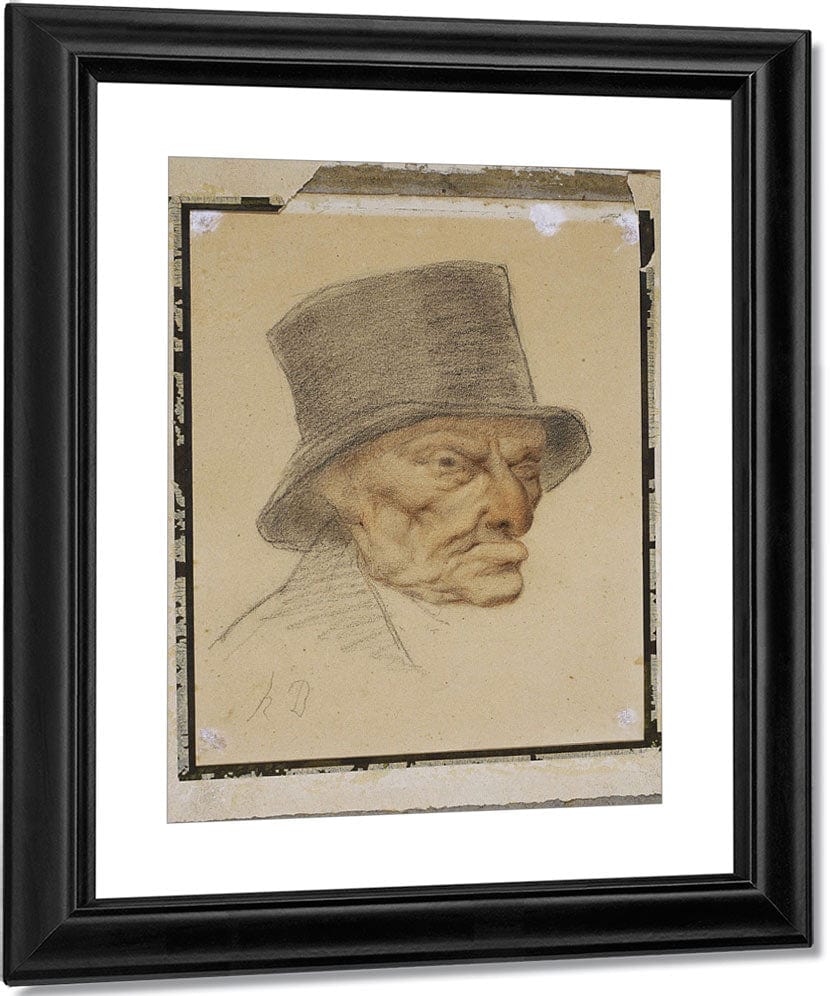 Head Of An Old Man By Honore Daumier Fine Art Print