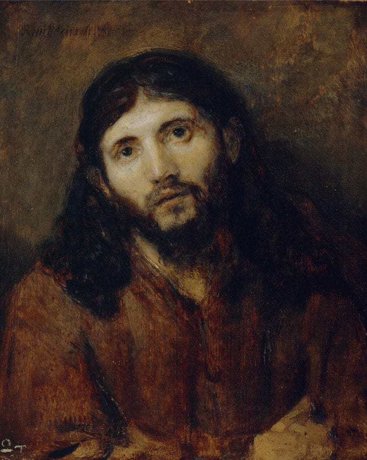 Head Of Christ By Rembrandt Fine Art Print