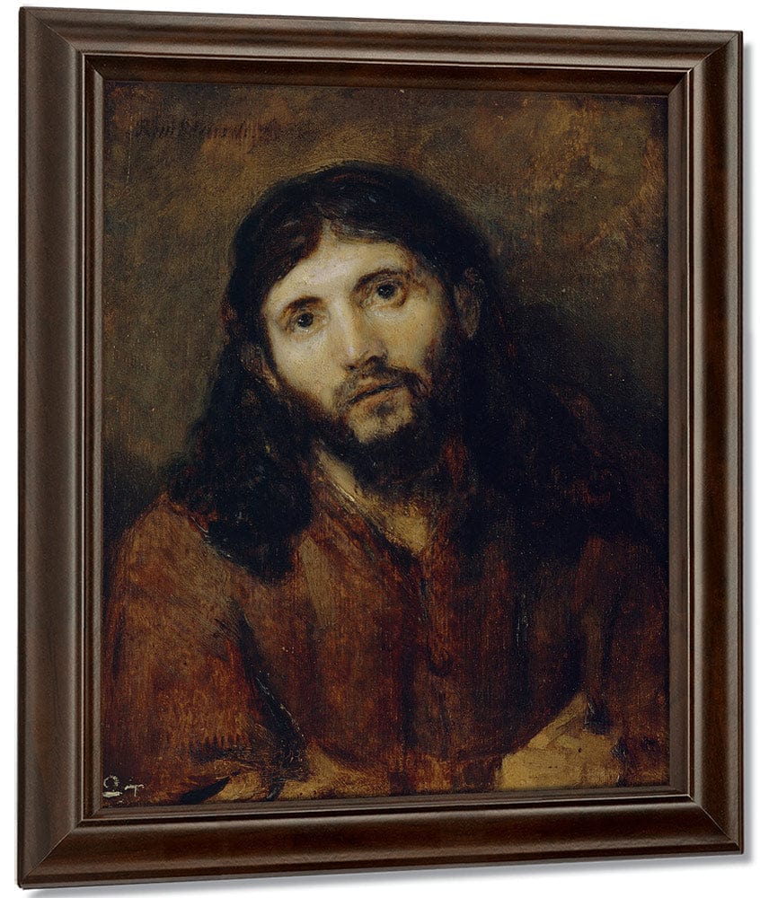 Head Of Christ By Rembrandt Fine Art Print
