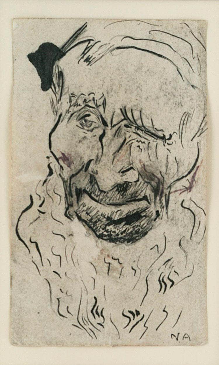 Head, Old Man With Beard By Nicolai Astrup Fine Art Print