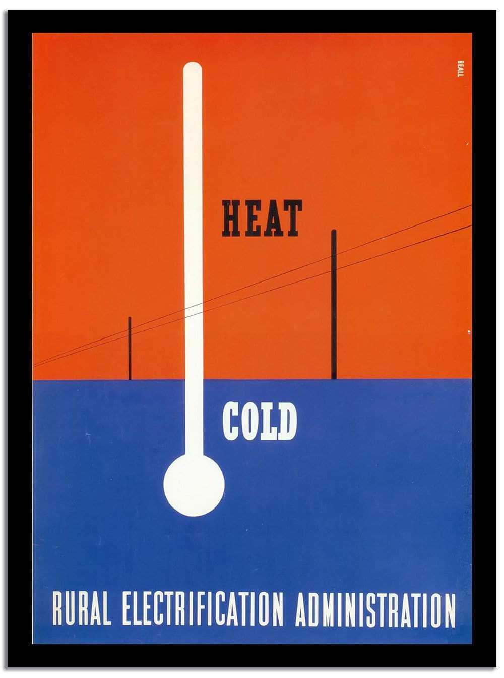 Heat Cold  Vintage Poster Fine Art Print