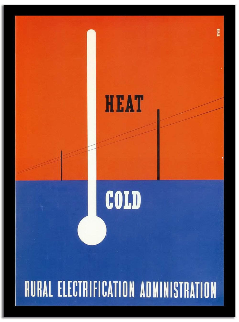 Heat Cold  Vintage Poster Fine Art Print