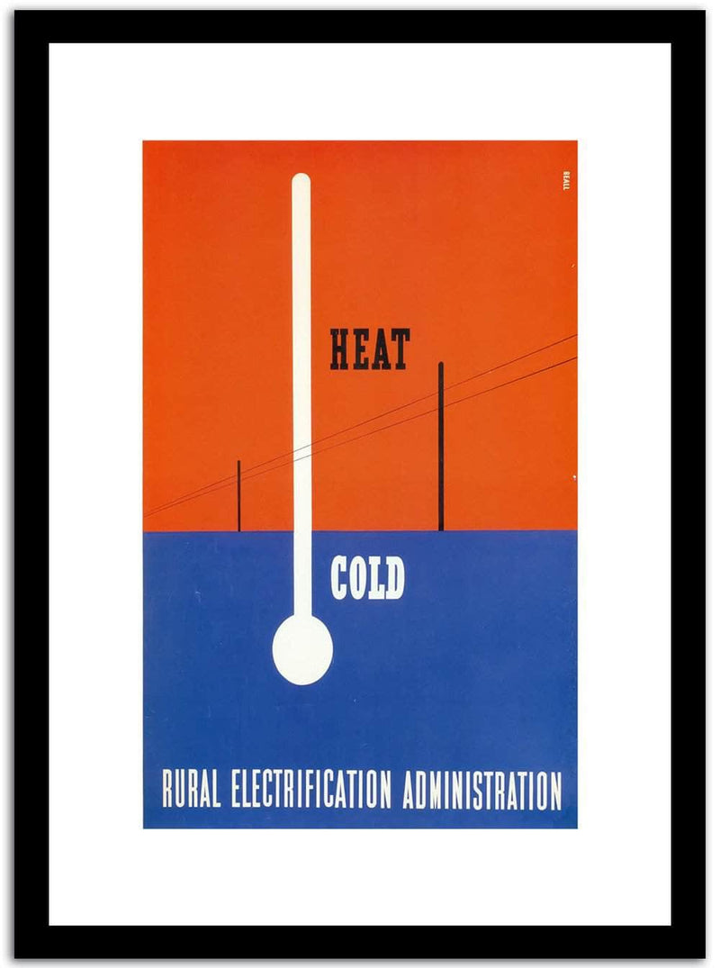 Heat Cold  Vintage Poster Fine Art Print