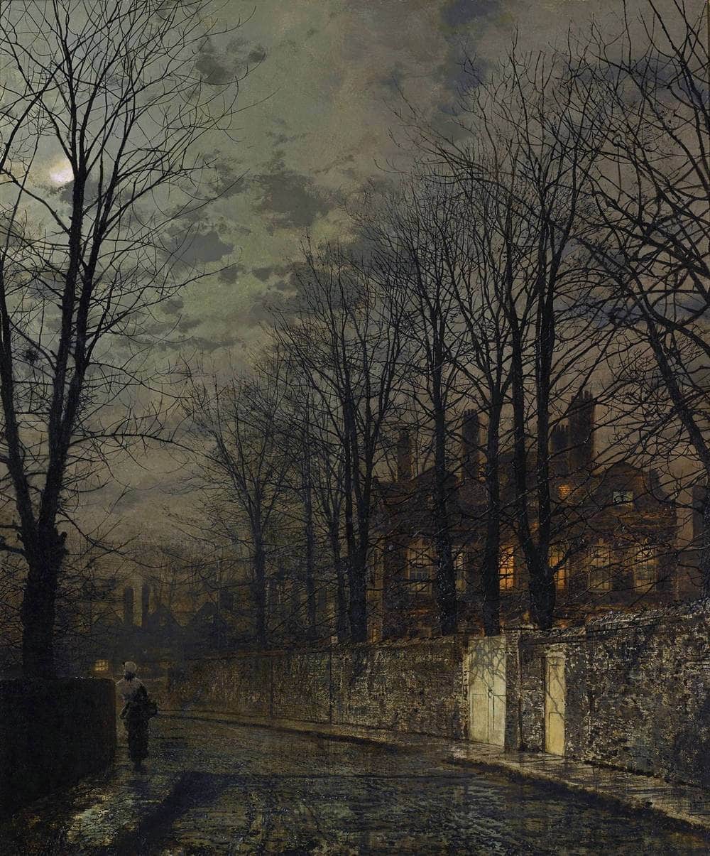 Heavens Lamp Painting John Atkinson Grimshaw Canvas Art Fine Art Print