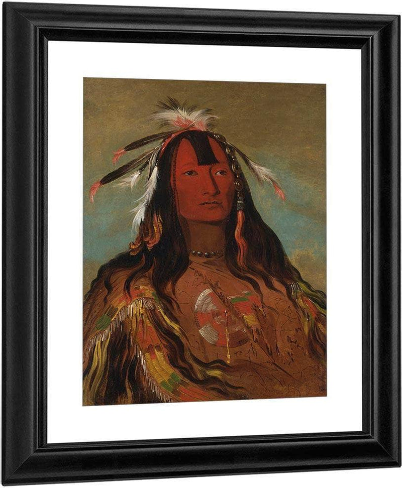 Hee Oh'ks Te Kin, Rabbit's Skin Leggings By George Catlin Fine Art Print