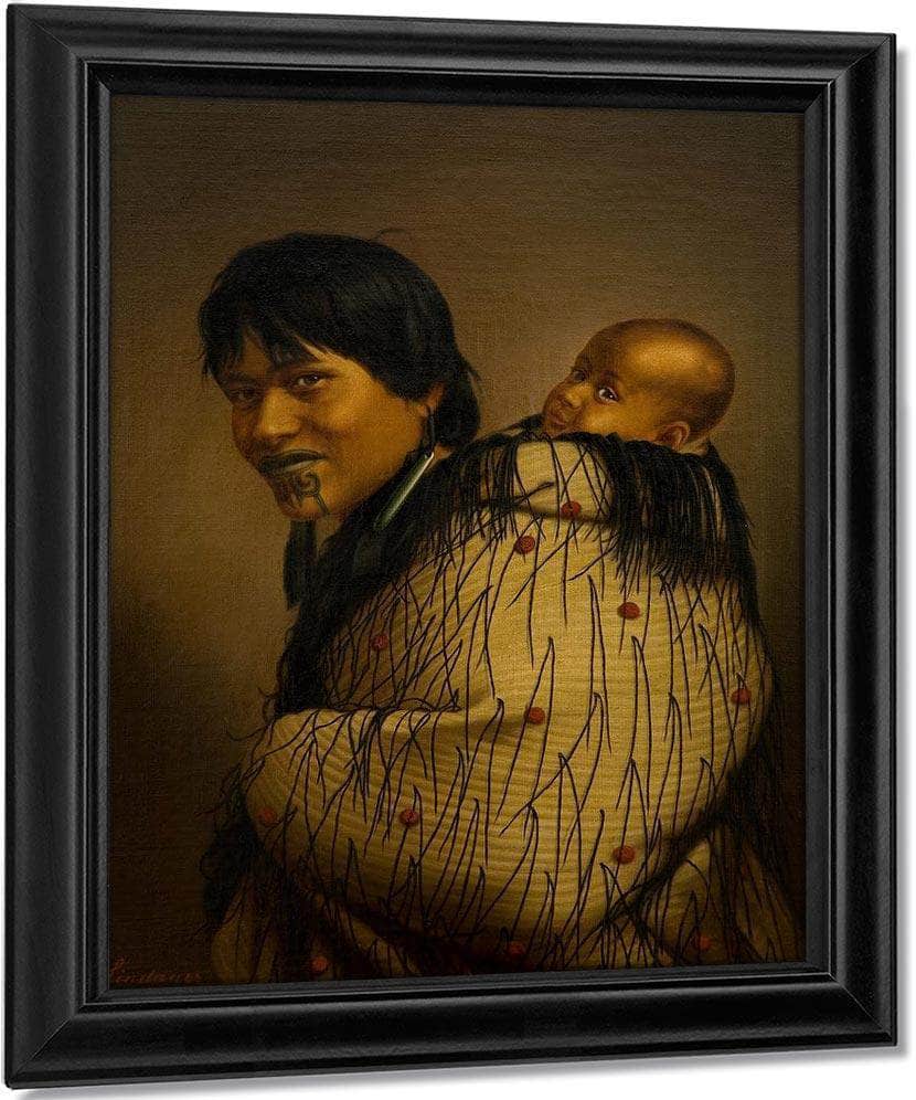Heeni Hirini And Child 1878 By Gottfried Lindauer Fine Art Print