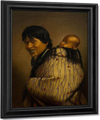 Heeni Hirini And Child 1878 By Gottfried Lindauer Fine Art Print